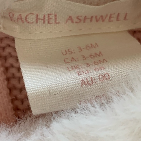 RACHEL ASHWELL DRESS W/ FUR TRIM COLLAR CUFFS PINK - Picture 2 of 11